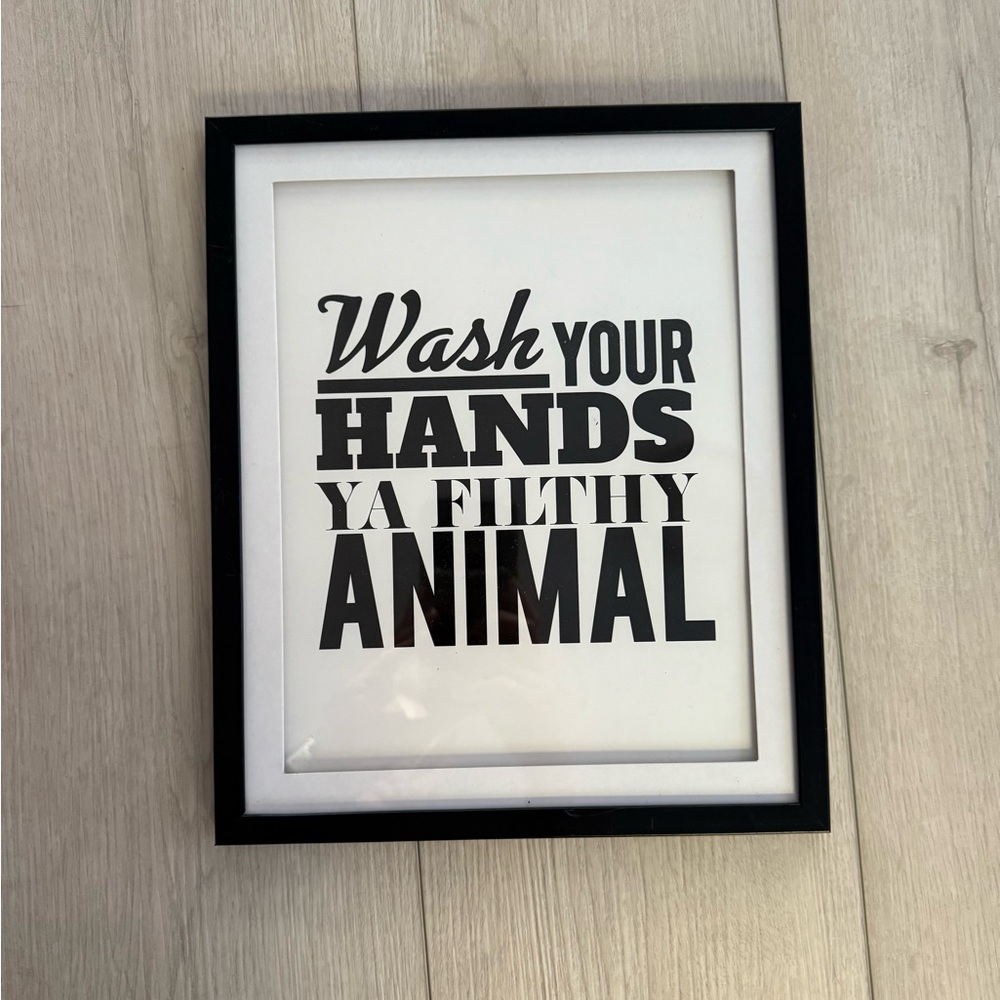 Black and White Framed bathroom Wall Art